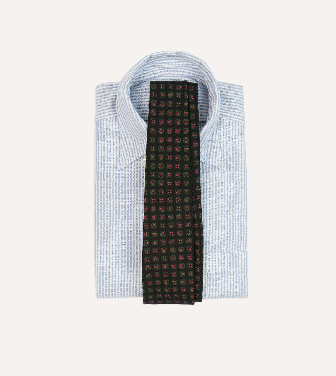 小物 DAIRIKU 23ss Wool Check Tie Black Green, and Red Diamond Print Check Self-Tipped Wool Tie