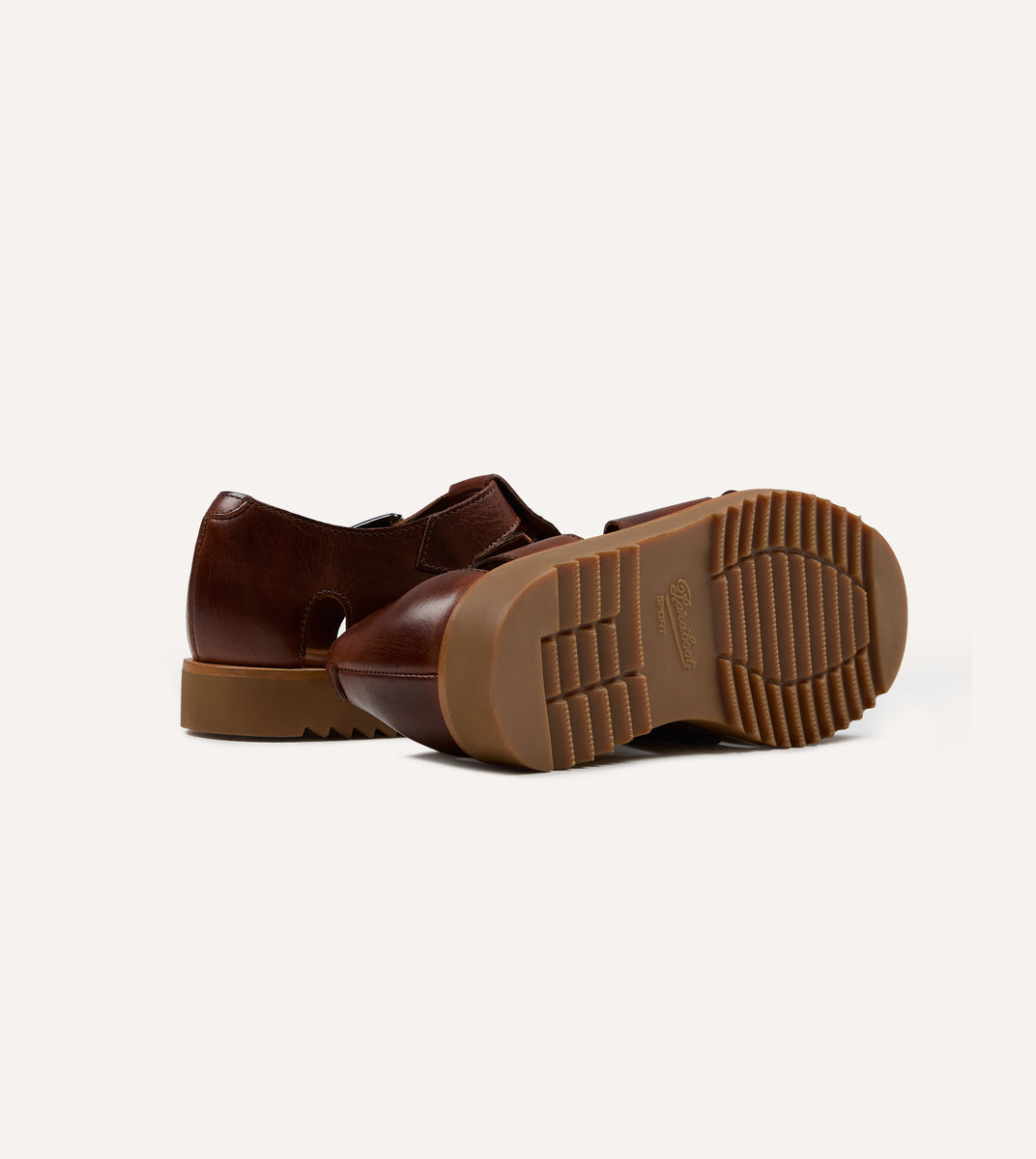 Paraboot Pacific Marron Brown Leather Sandal – Drakes US