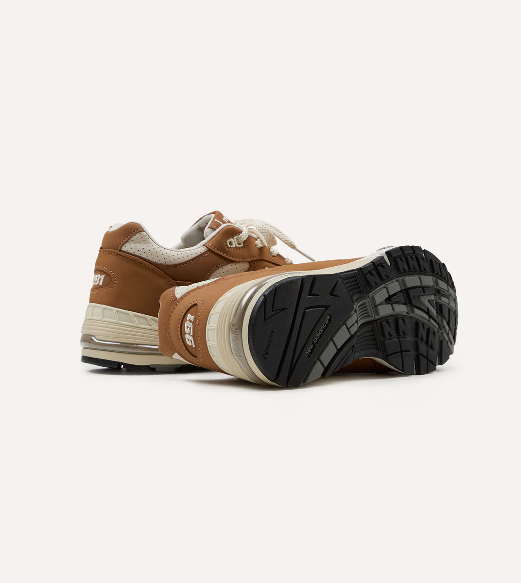 New Balance 'Luxe Nubuck' Chipmunk and Birch Made in UK 991v1