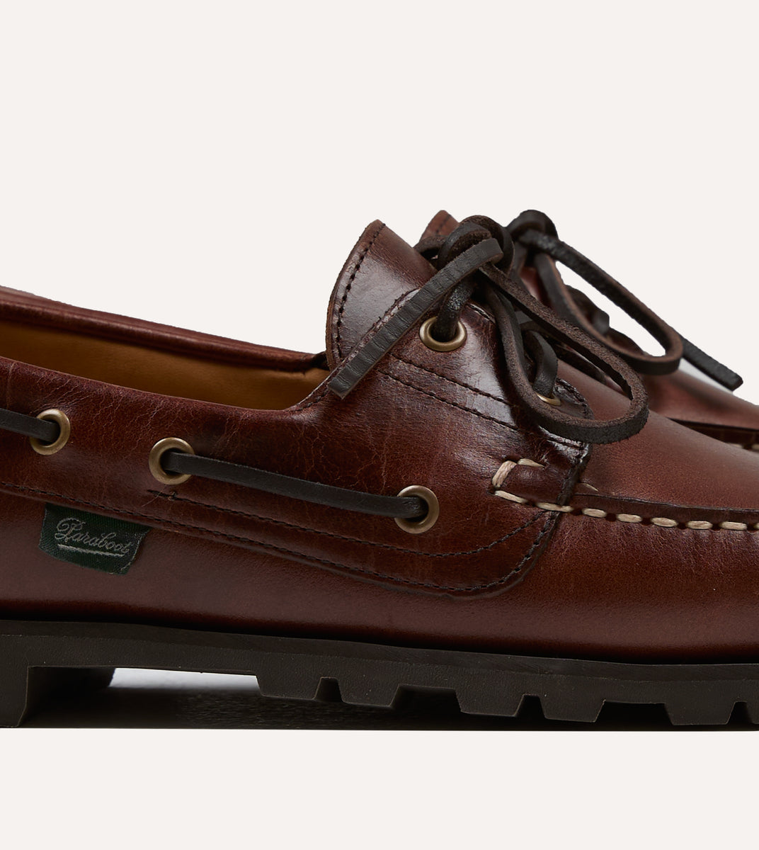 Paraboot Malo Lisse América Leather Boat Shoe – Drakes US