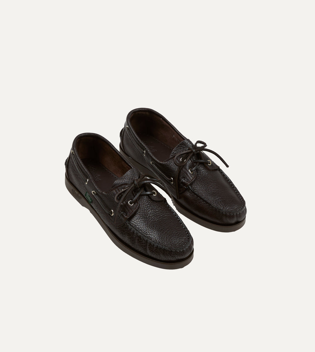 Paraboot Barth Brown Cerf Leather Boat Shoe – Drakes US