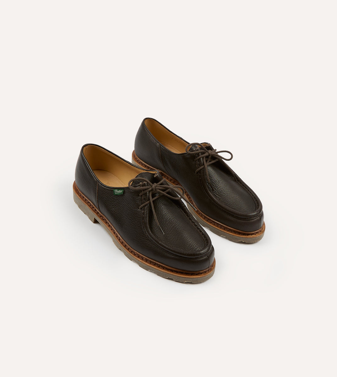 Paraboot Michael Marron Deer Leather Derby Shoe – Drakes US