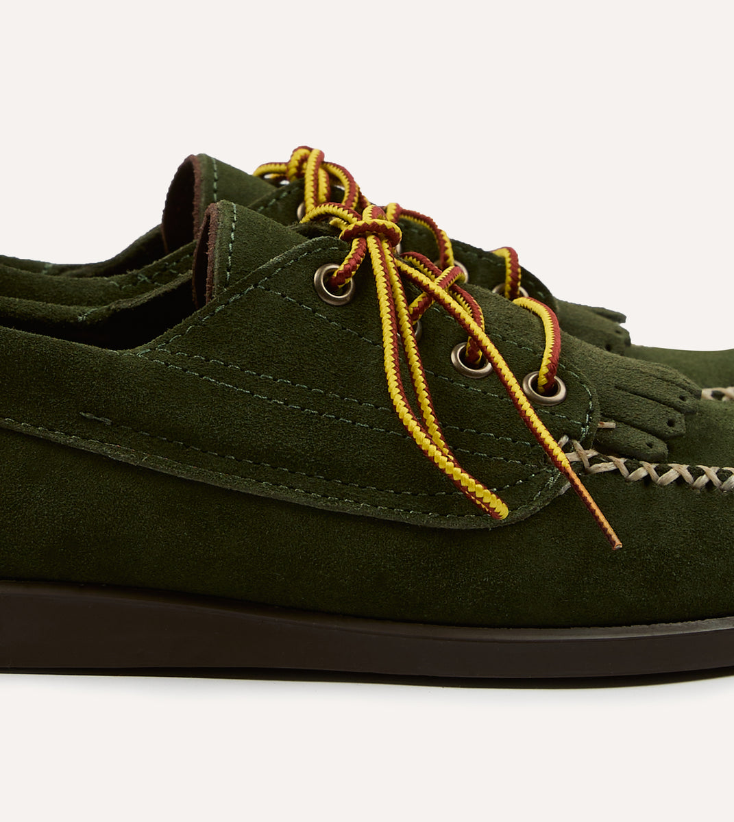 Drake's by Sebago Campsides Askook Kilt Green Suede Shoe – Drakes US