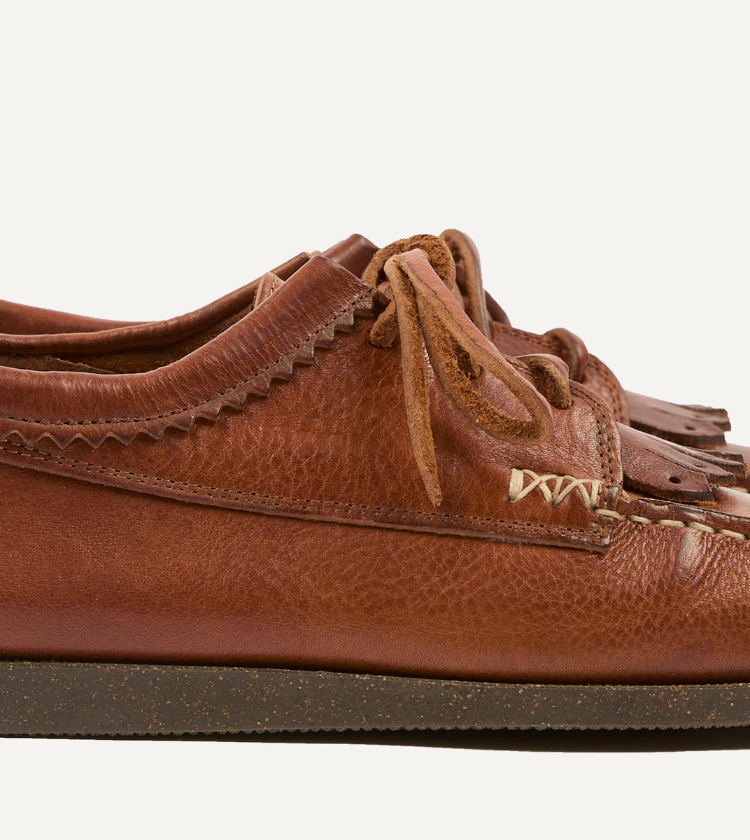 Yuketen Cognac Italian Blucher with Camp Sole – Drakes US