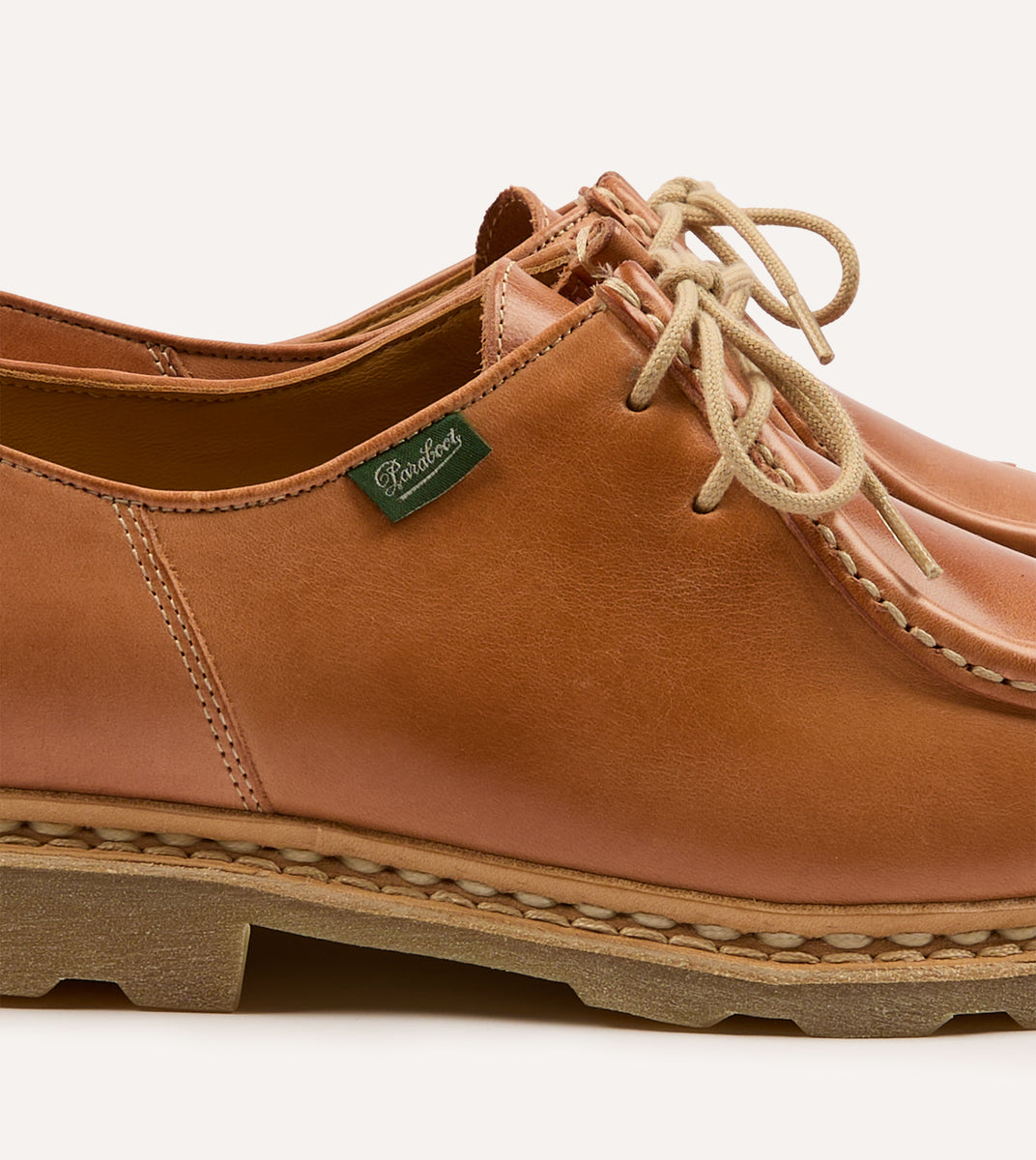 Paraboot Michael Camel Leather Derby Shoe – Drakes US