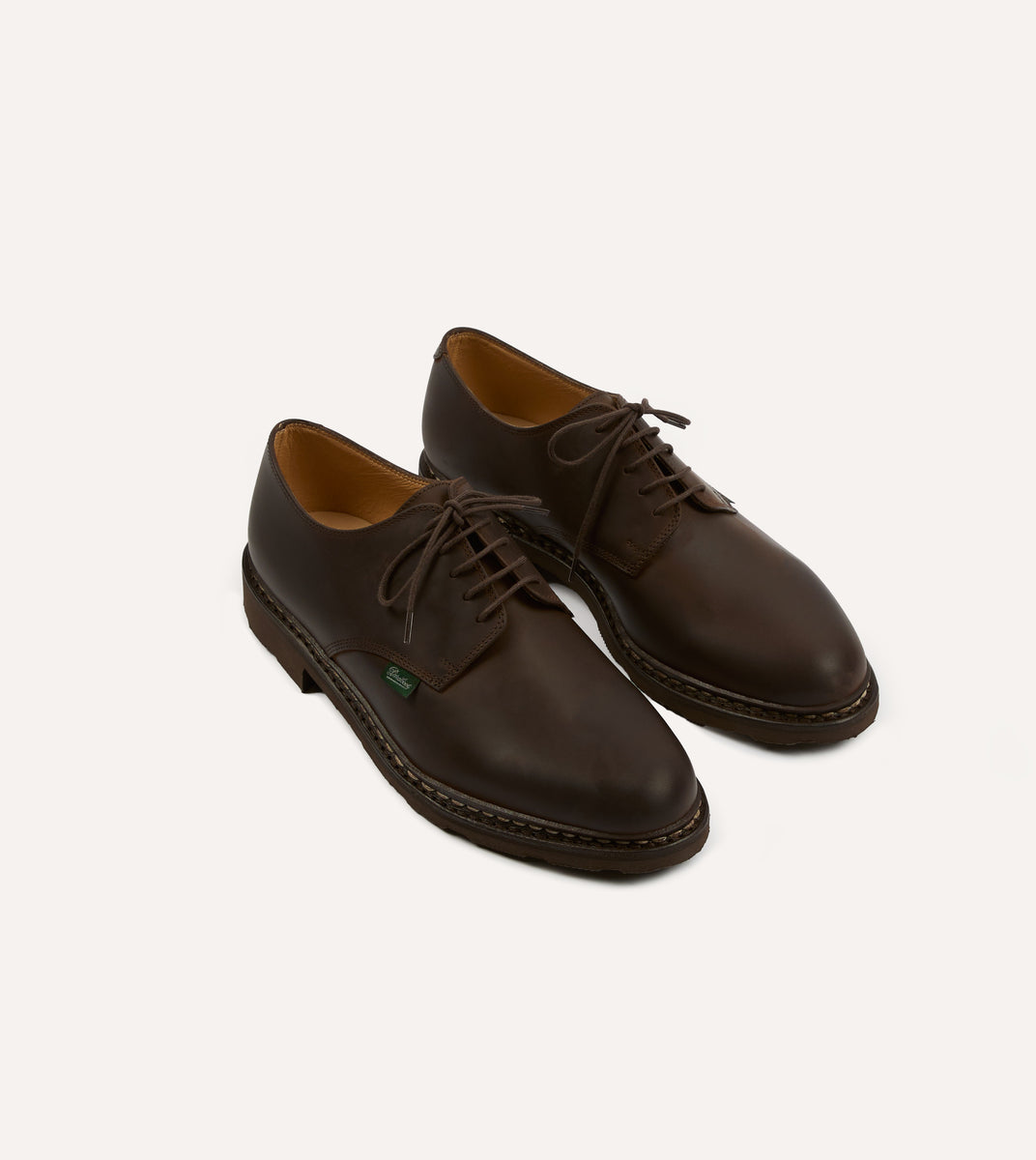 Paraboot Arles Marron Nubuck Leather Derby Shoe – Drakes US