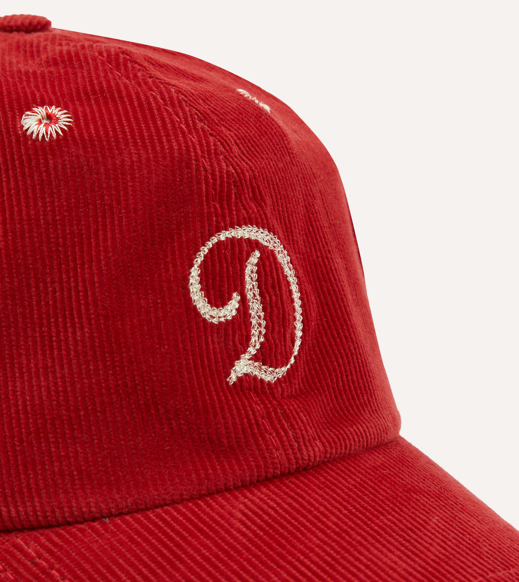 Columbia Hat Corduroy Baseball Cap Adjustable Strap Salmon Red