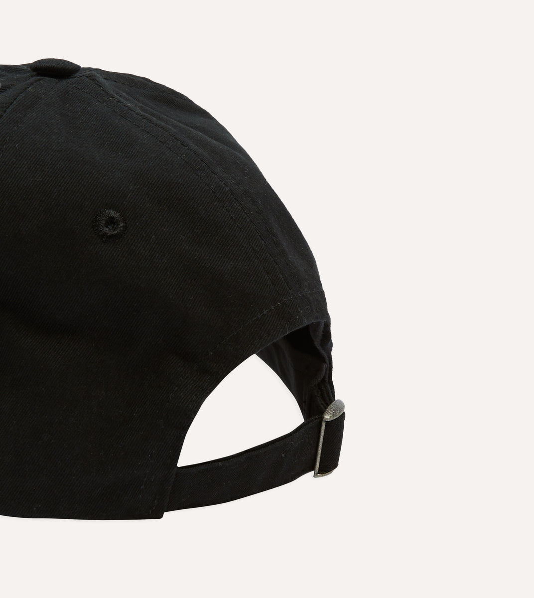 Washed Black Flower Emblem Cotton Baseball Cap – Drakes US