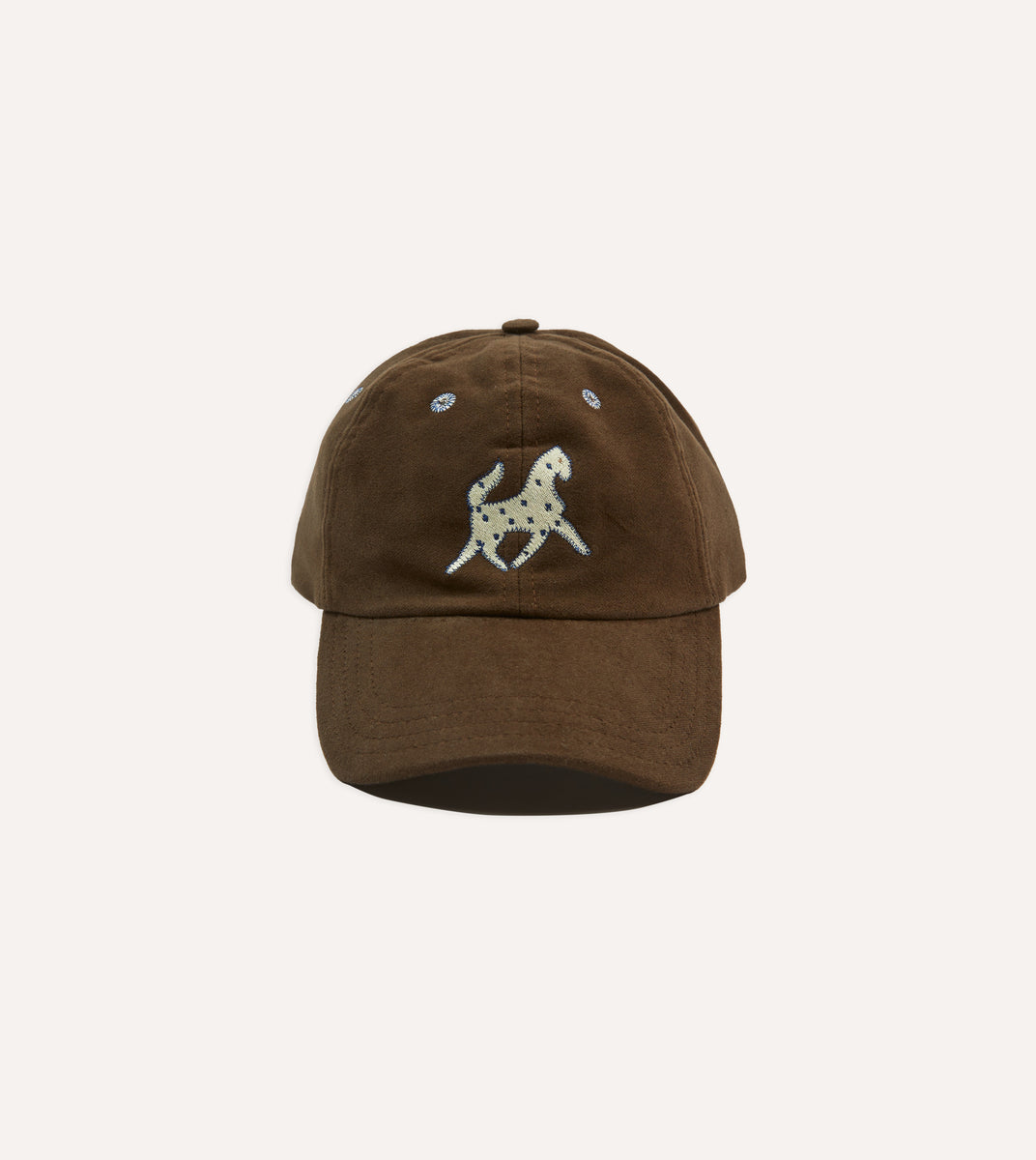 Drake's - Horse Appliqué Cotton Moleskin Adjustable Baseball Cap Drake's - Horse Appliqué Cotton Moleskin Adjustable Baseball Cap