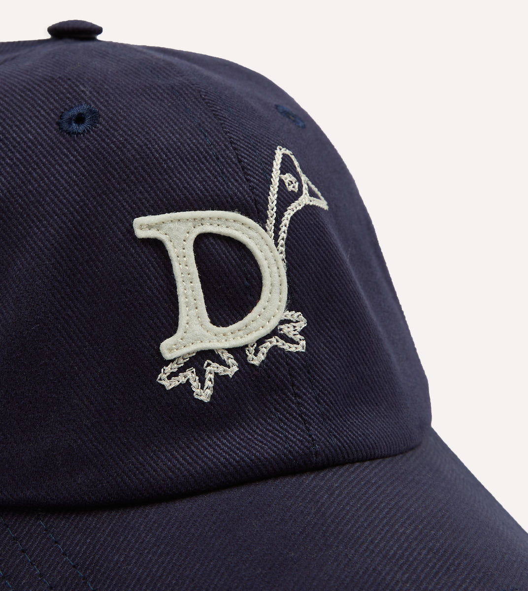 Navy 'D Duck' Cotton Twill Baseball Cap – Drakes US