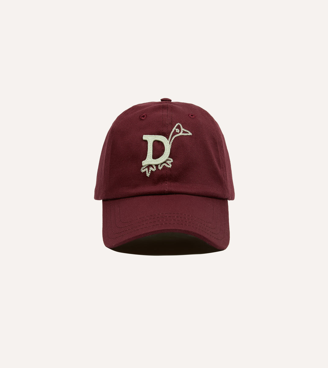 Burgundy 'D Duck' Cotton Twill Baseball Cap – Drakes US