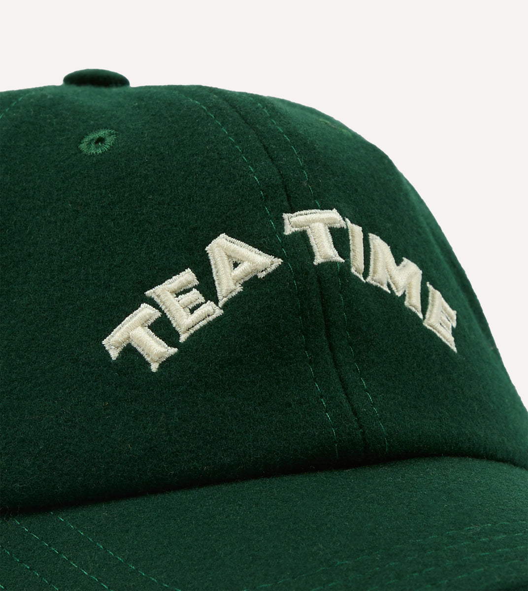 Green 'Tea Time' Wool Baseball Cap – Drakes US