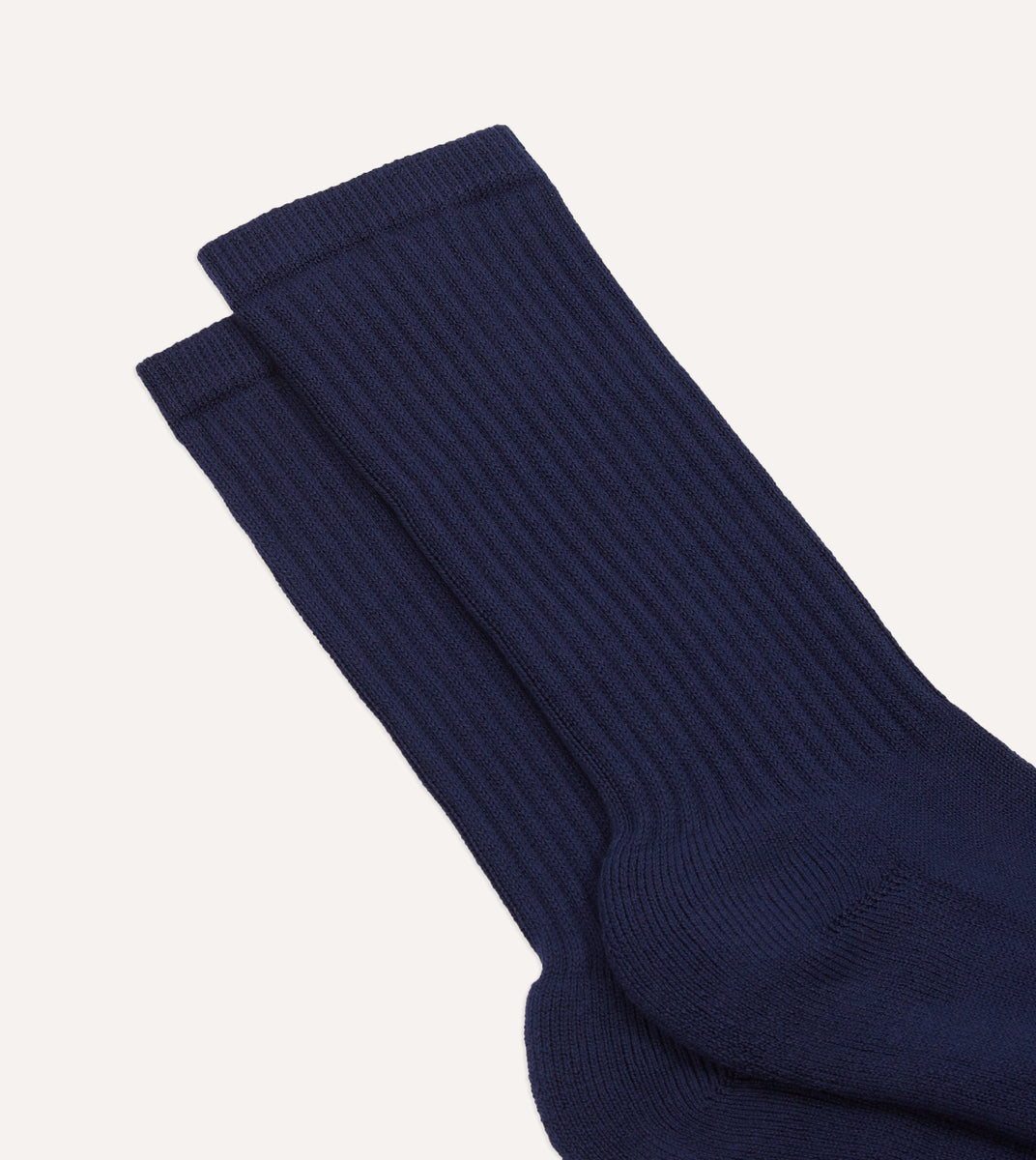 Navy Cotton Sports Socks – Drakes US