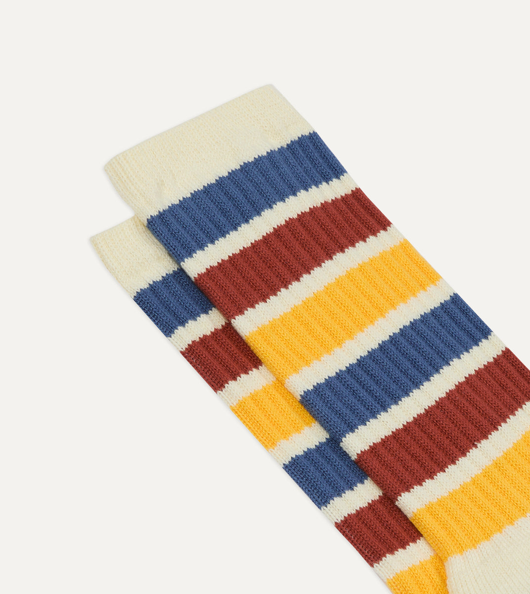Blue, Red and Yellow Striped Sport Socks – Drakes US