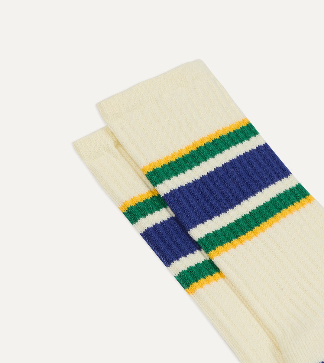 Under Armour ストライプソックス 白/青/黄 Blue, Yellow and Green Striped Sport Socks – Drakes US