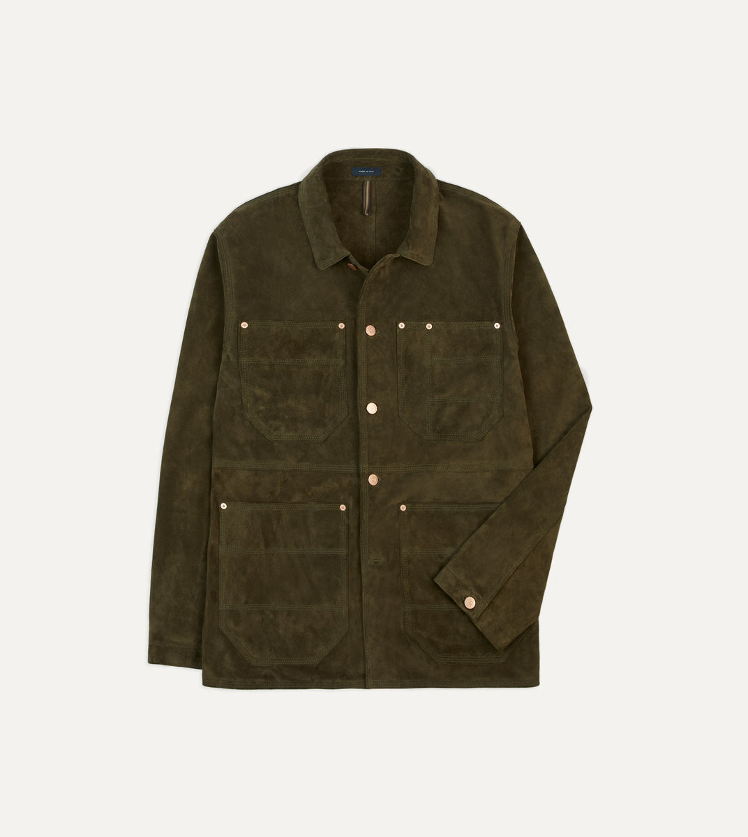 Olive Suede Welder Jacket – Drakes US