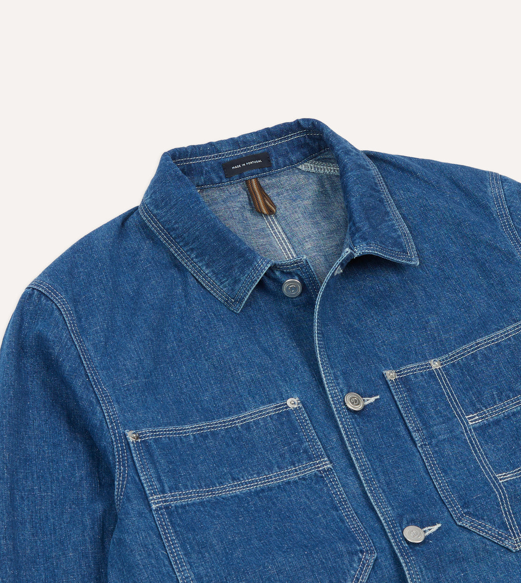 Stone Wash Selvedge Denim Welder Jacket – Drakes US