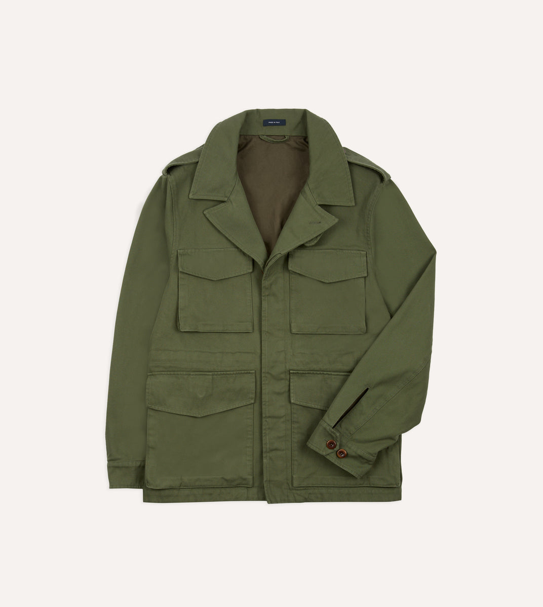 Olive Cotton D-43 Field Jacket – Drakes US