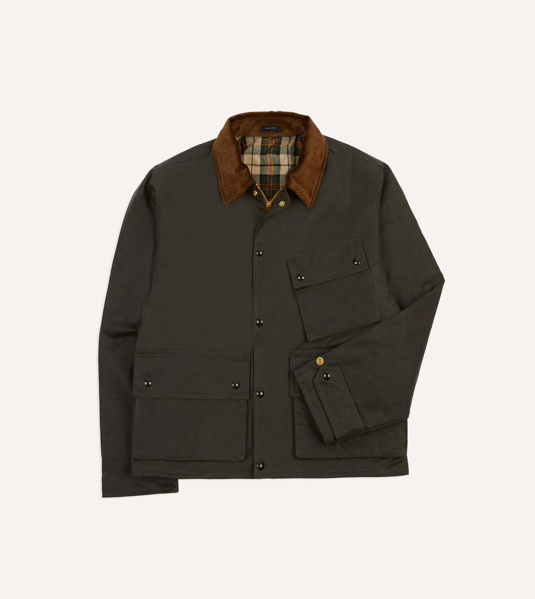 Brown Waxed Cotton Wader Jacket – Drakes US