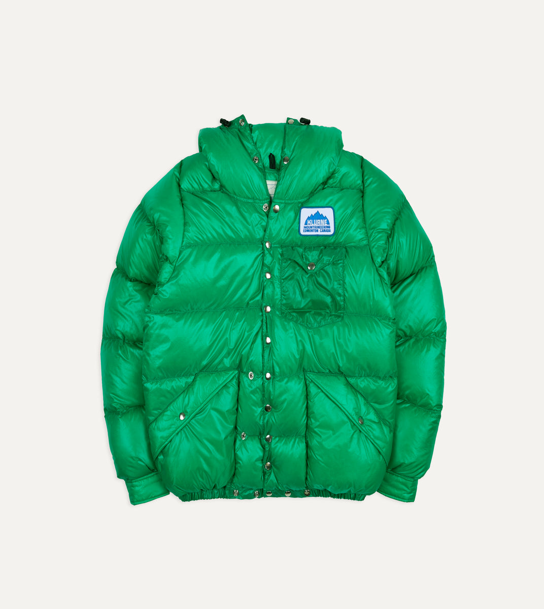 Kluane Mountaineering Green Nylon Snap Parka - Drakes US
