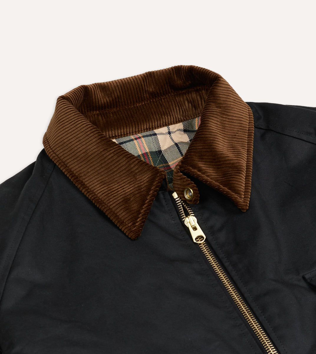 Black Waxed Coverall Jacket – Drakes US