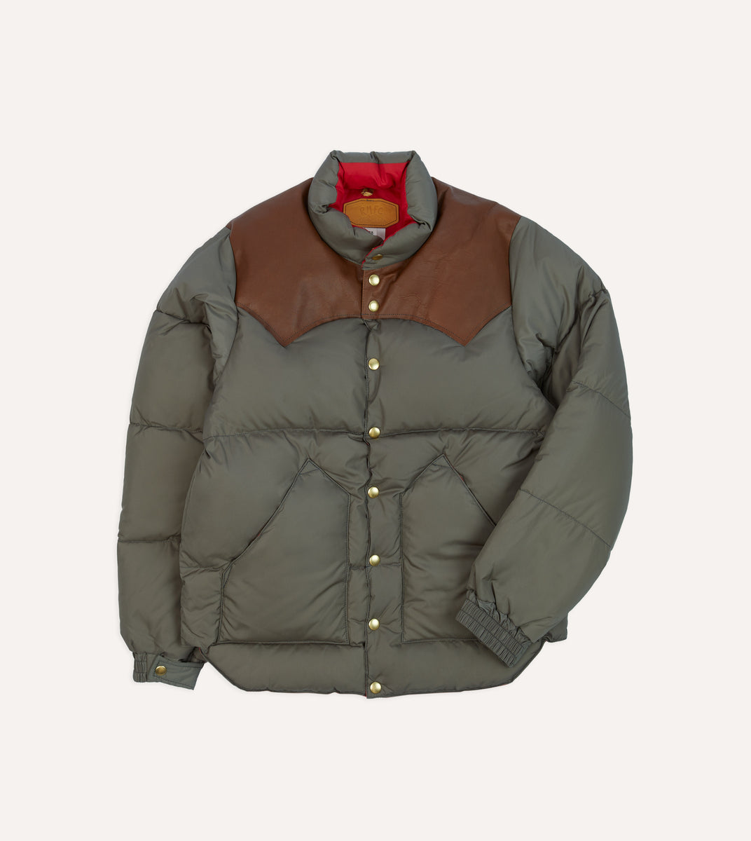 Rocky Mountain Featherbed for Drake's Olive Nylon Christy Down Jacket