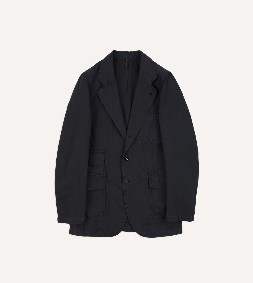 Navy Cotton-Linen Games Blazer Mk. IV – Drakes US