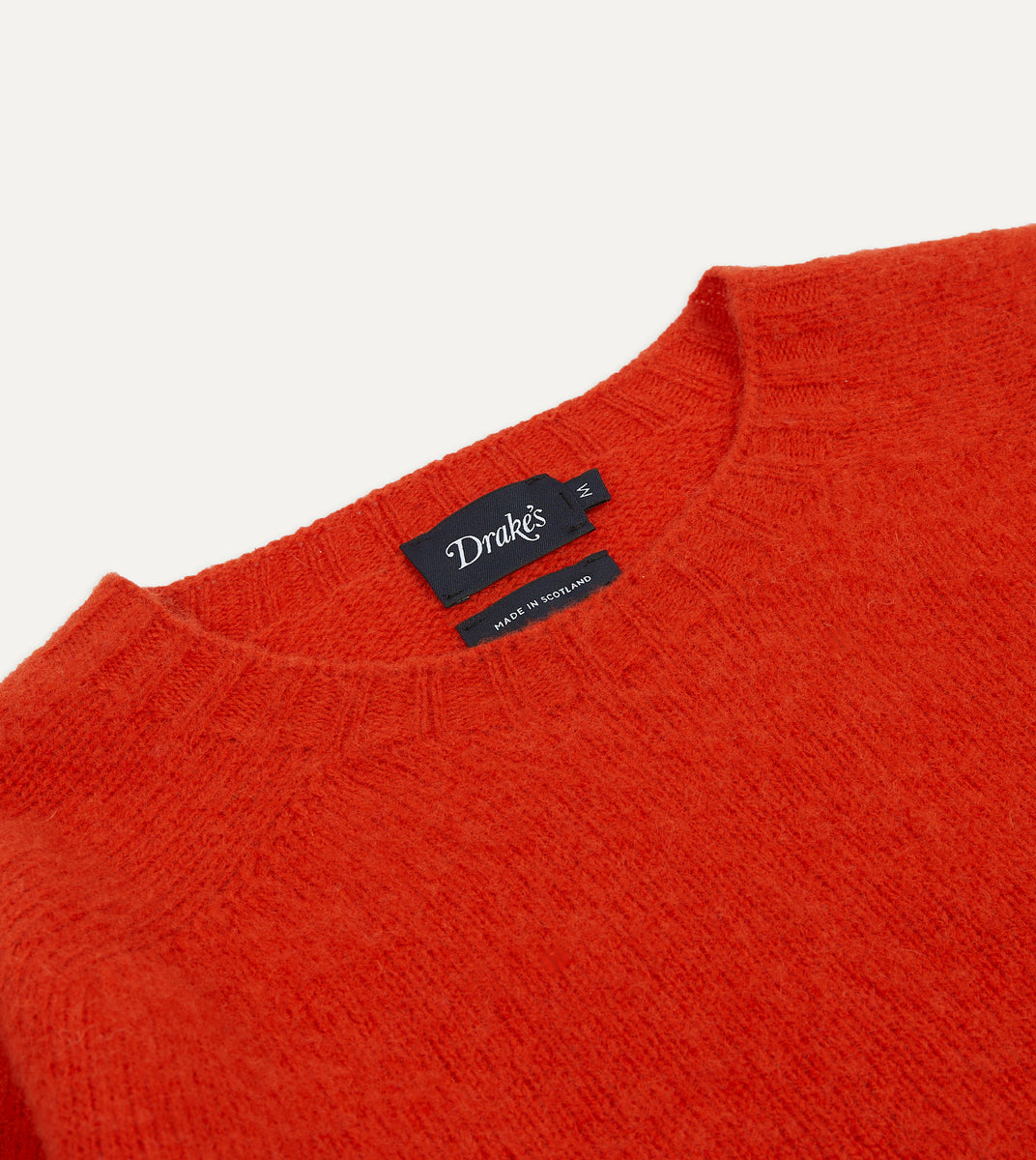 Red Marl Brushed Shetland Crewneck, Men's Country Clothing