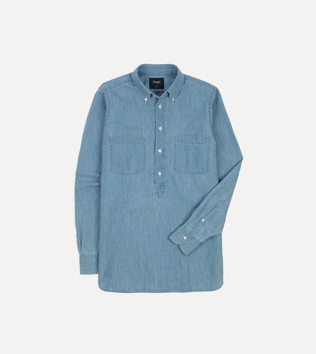 mens chambray dress shirt RRL Japanese - Chambray Steel Blue | Long Sleeve Shirts and Mother of Pearl buttons for something you can dress up a little more easily.... Proper Cloth Men's Portuguese Slate