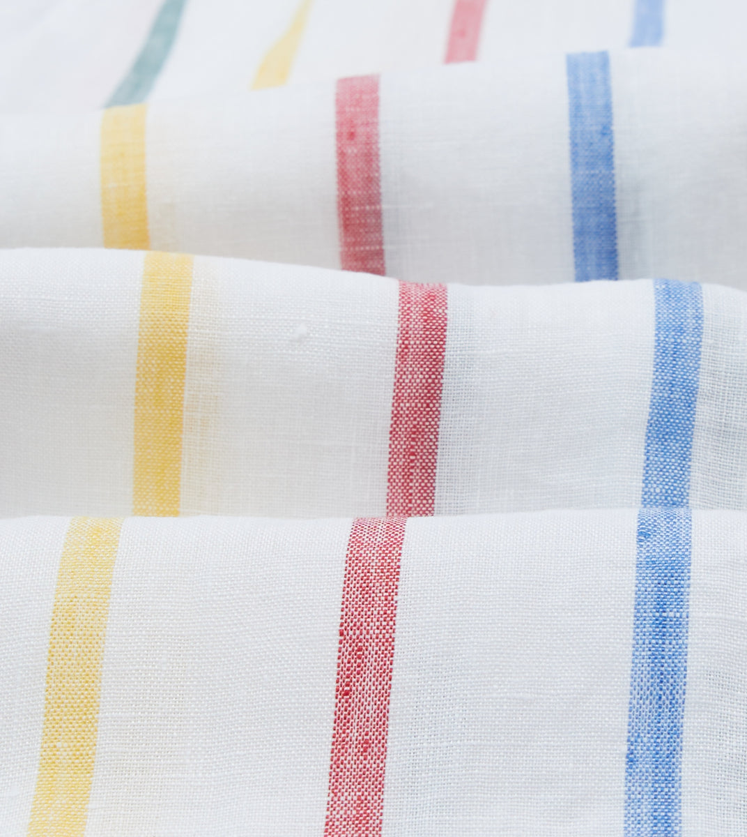 Primary Stripe Linen Spread Collar Shirt – Drakes US