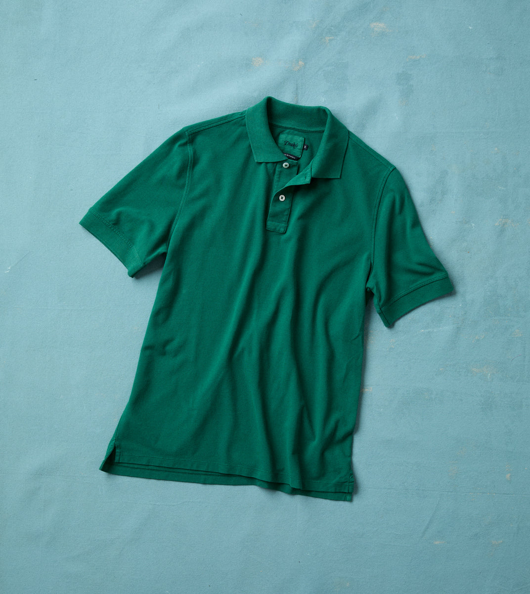Green Piqué Cotton Polo Shirt