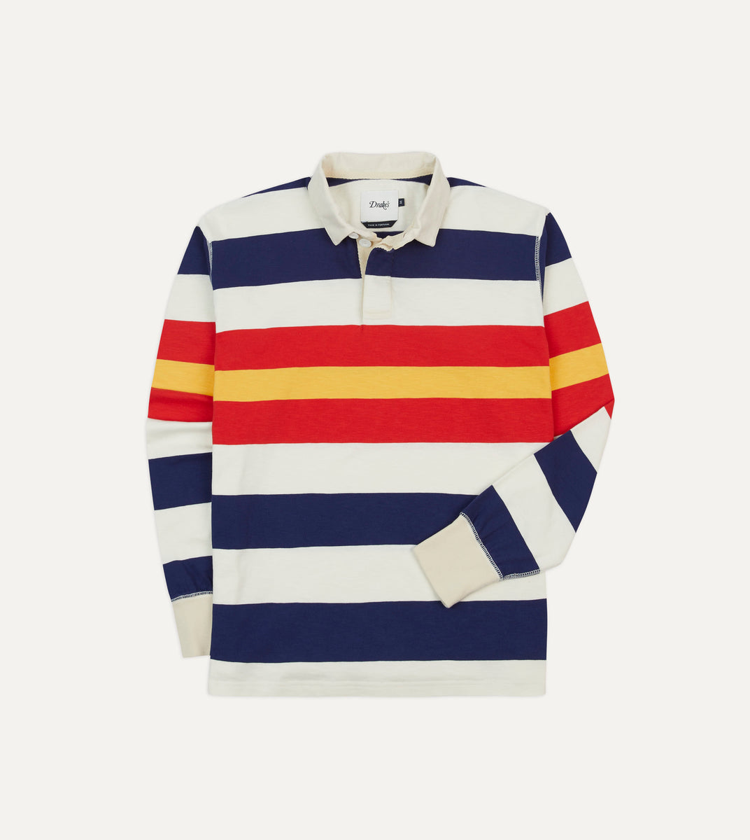 BELVET Striped Rugby Shirt Mサイズ Engineered Long Sleeve Striped Rugby Jersey by Canterbury H125