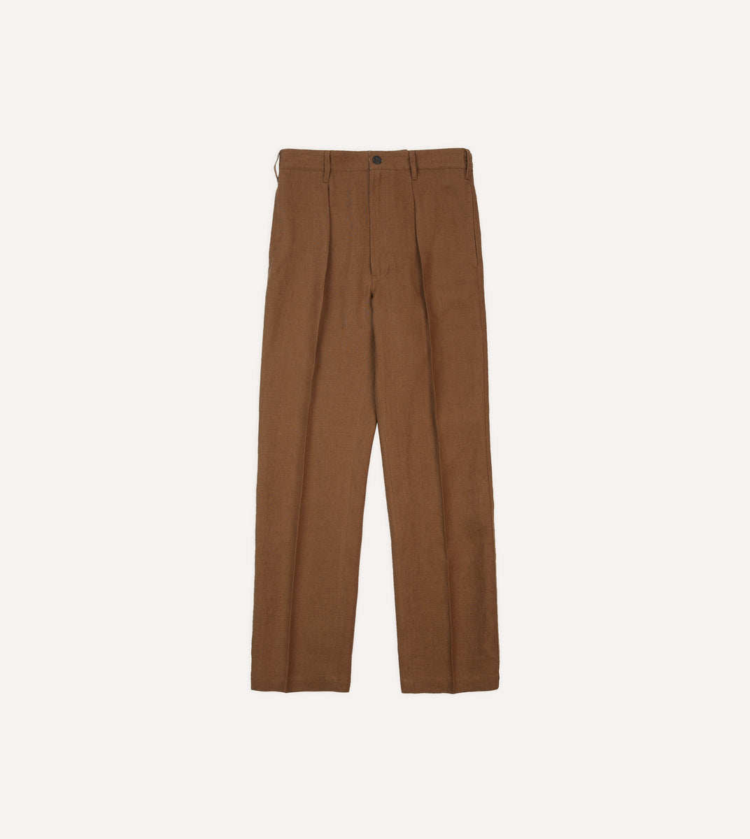 Tobacco Antique Linen Games Trousers – Drakes US