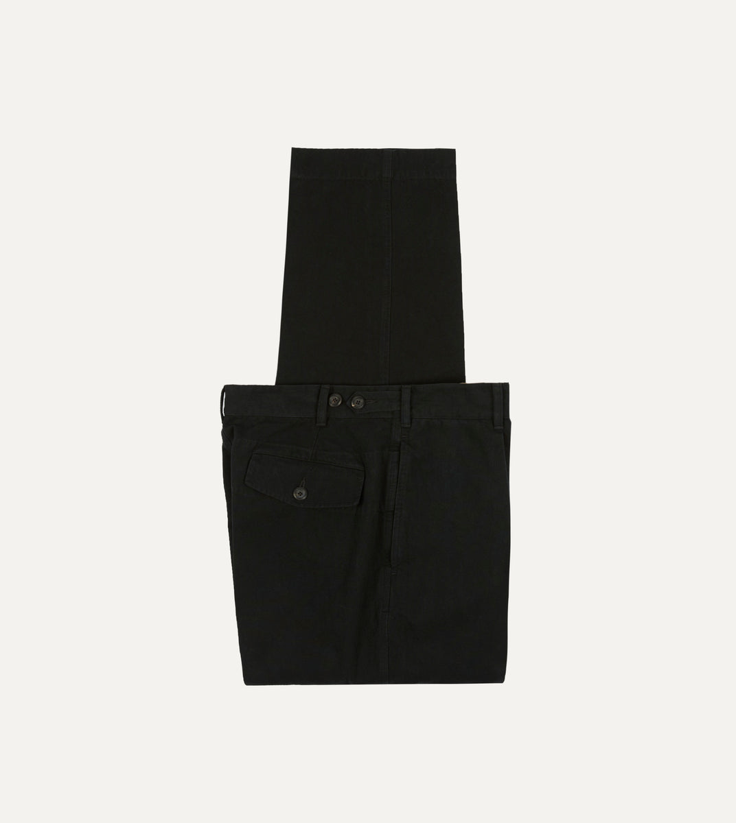 Drake's by A. Levine Black Cotton-Linen Games Trousers – Drakes US
