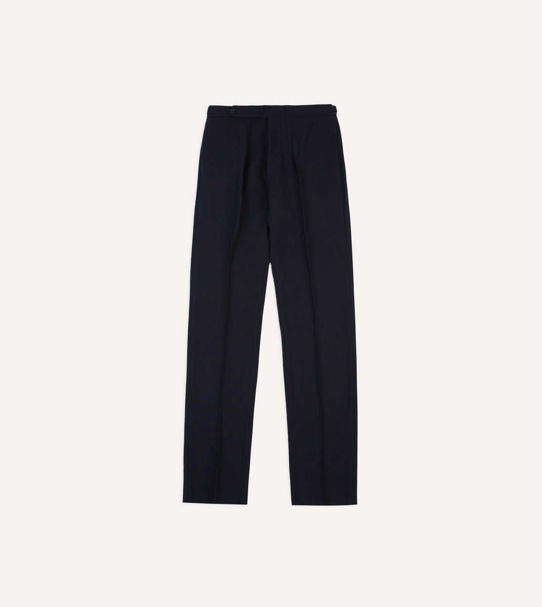 Navy Tropical Wool Single Pleat Trouser – Drakes US