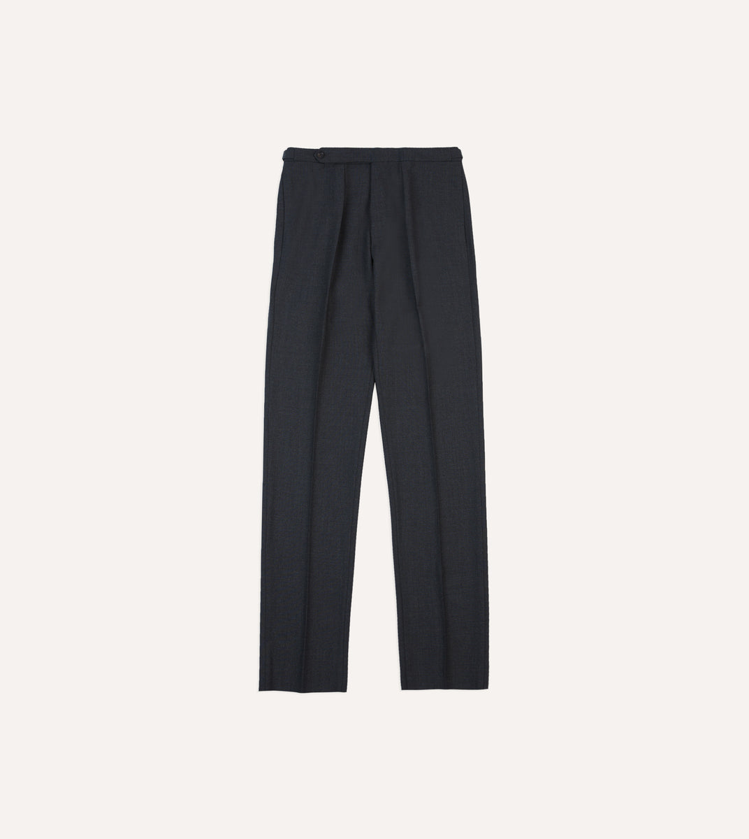Charcoal Tropical Wool Single Pleat Trouser – Drakes US