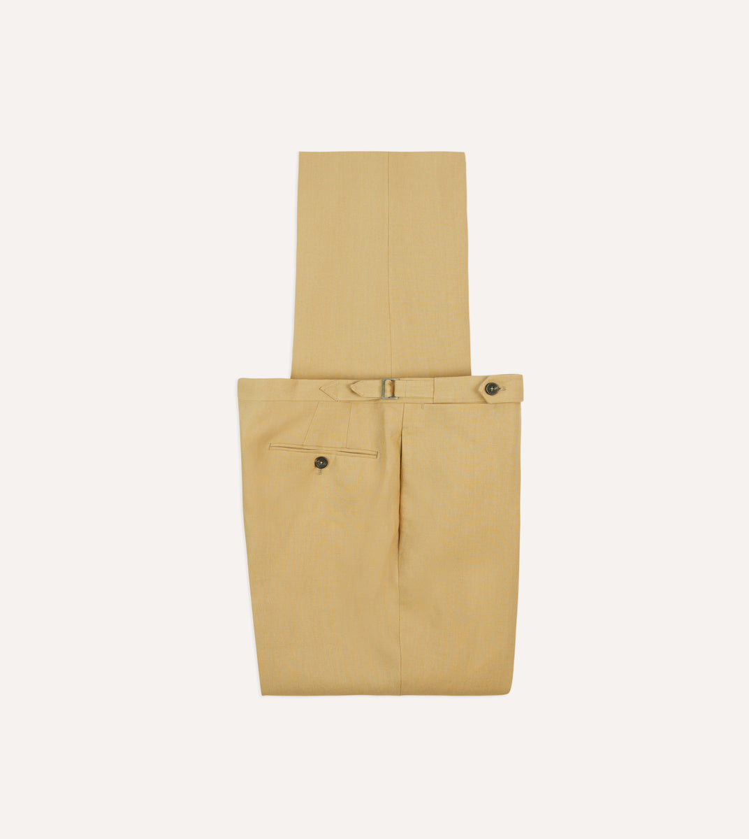 Sand Irish Linen Single Pleat Trouser – Drakes US