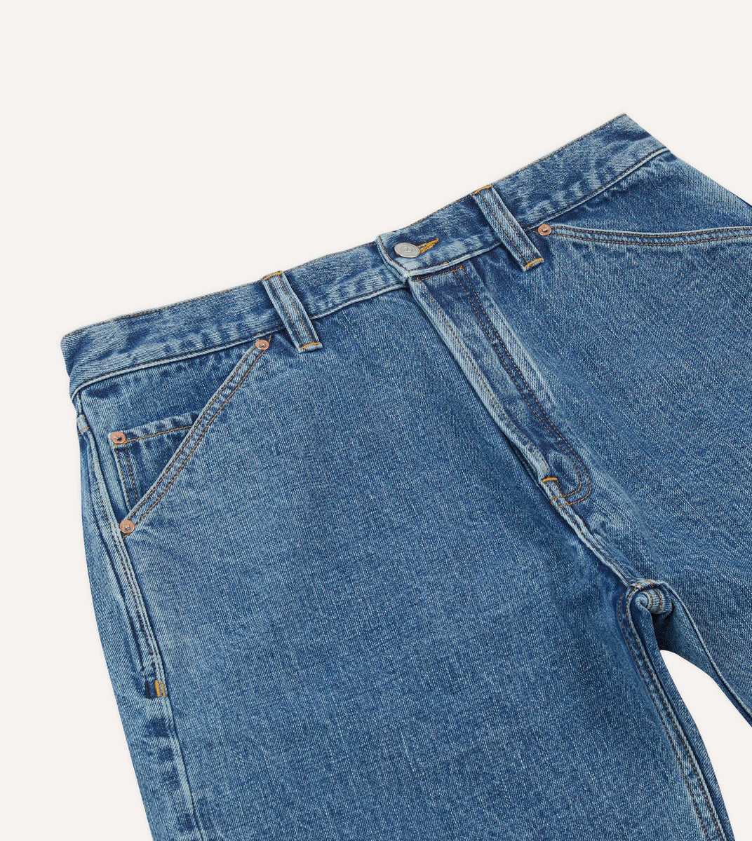 Stone Wash 12.7oz Selvedge Denim Five-Pocket Shorts – Drakes US