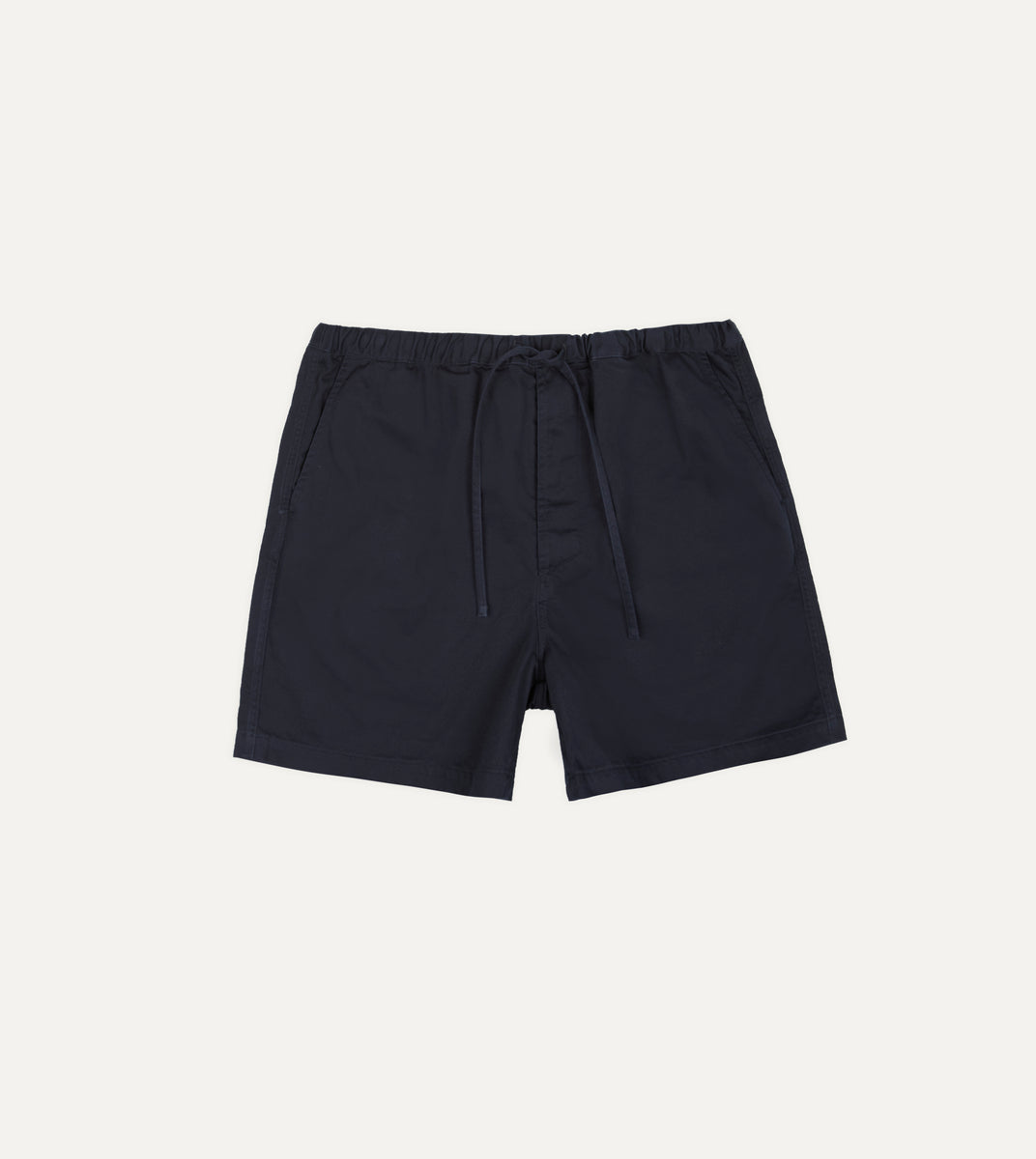 Navy Cotton Drawstring Shorts – Drakes US
