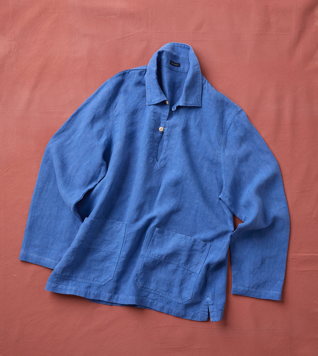 Blue Linen Smock – Drakes US