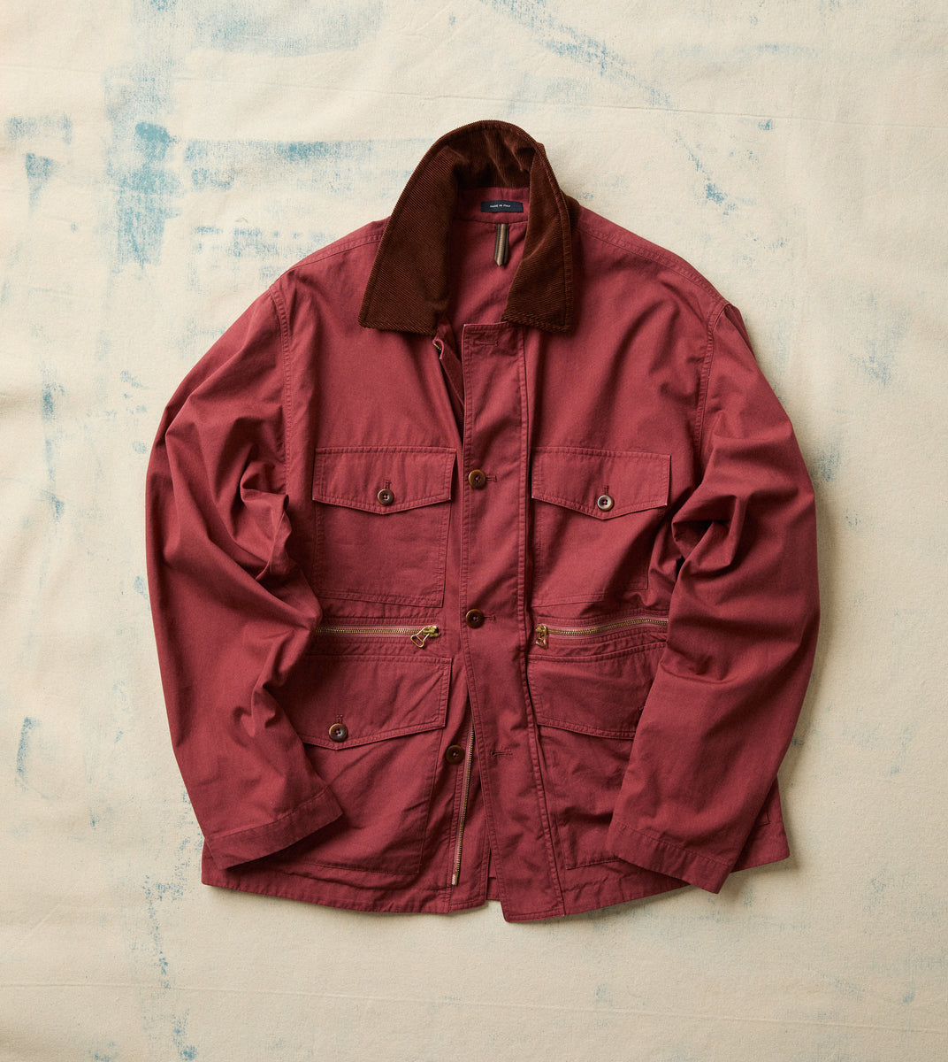 Washed Red Cotton Hiking Jacket – Drakes US