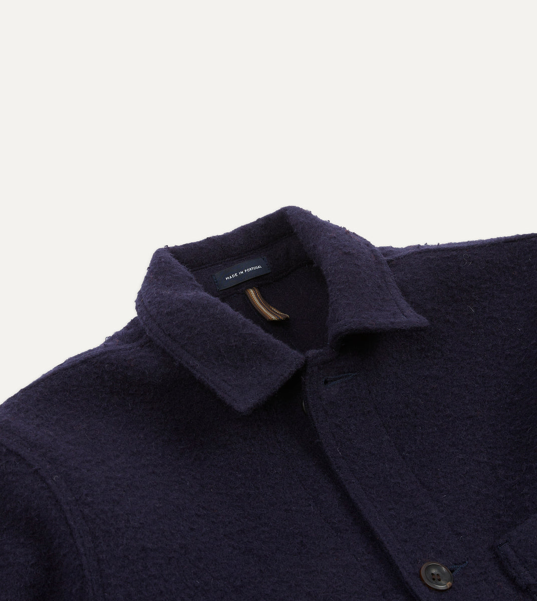 Navy Casentino Wool Five-Pocket Chore Jacket