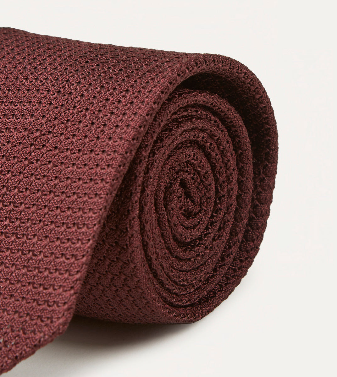 Wine Hand rolled Large Knot Grenadine Tie – Drakes US