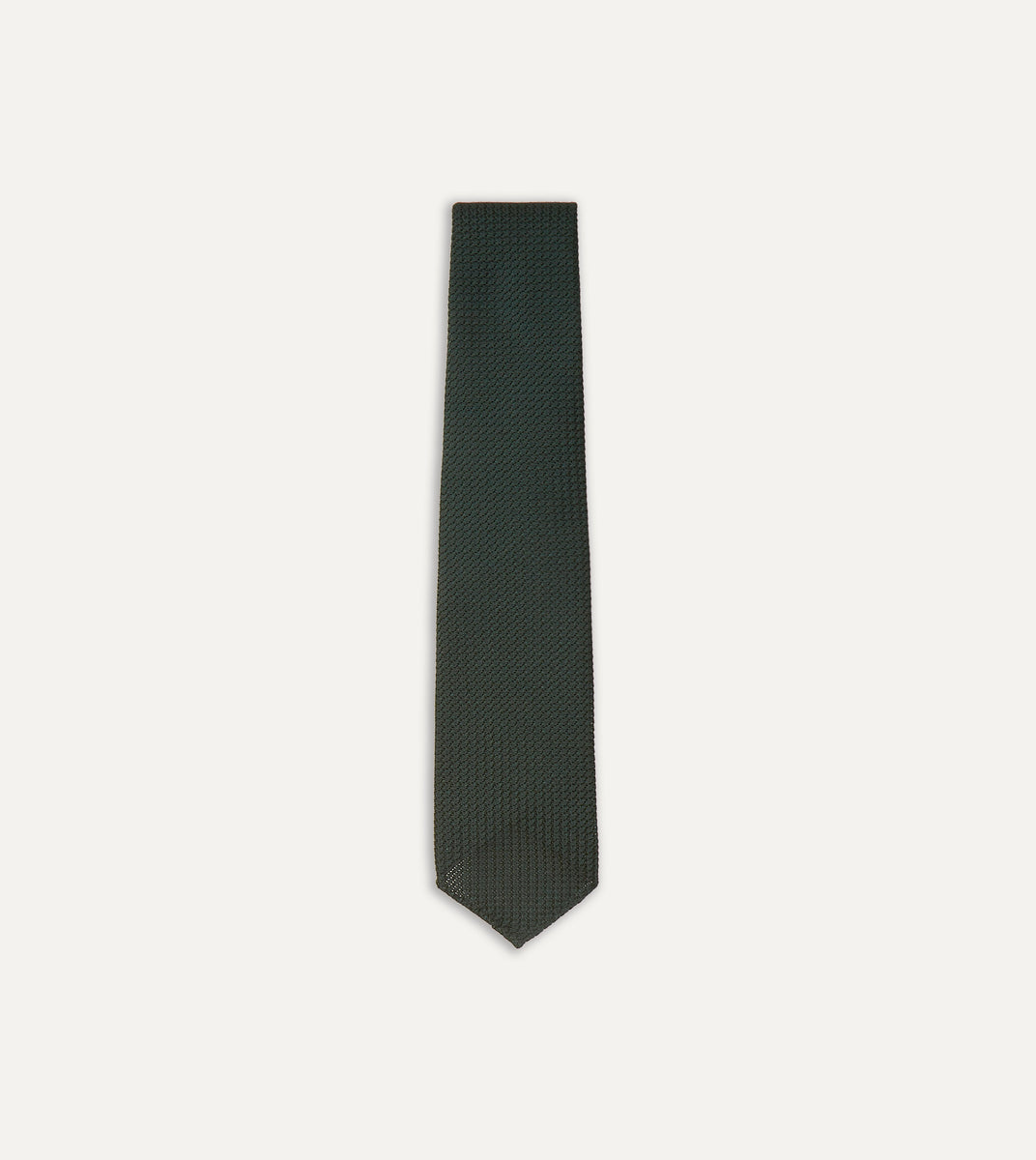 Green Hand Rolled Large Knot Grenadine Tie – Drakes US