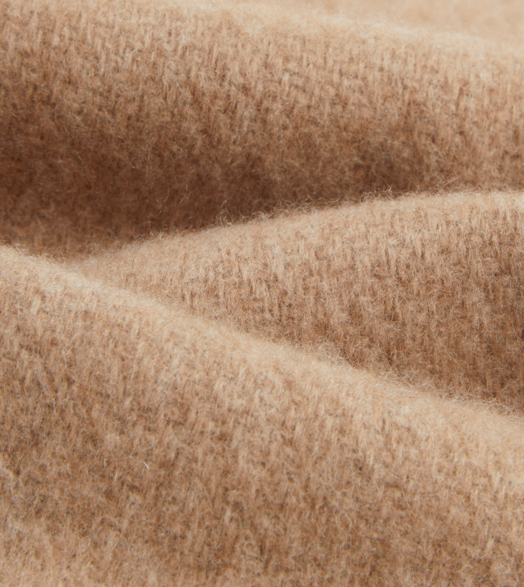 Cashmere Scarf in Camel Herringbone Made in Scotland