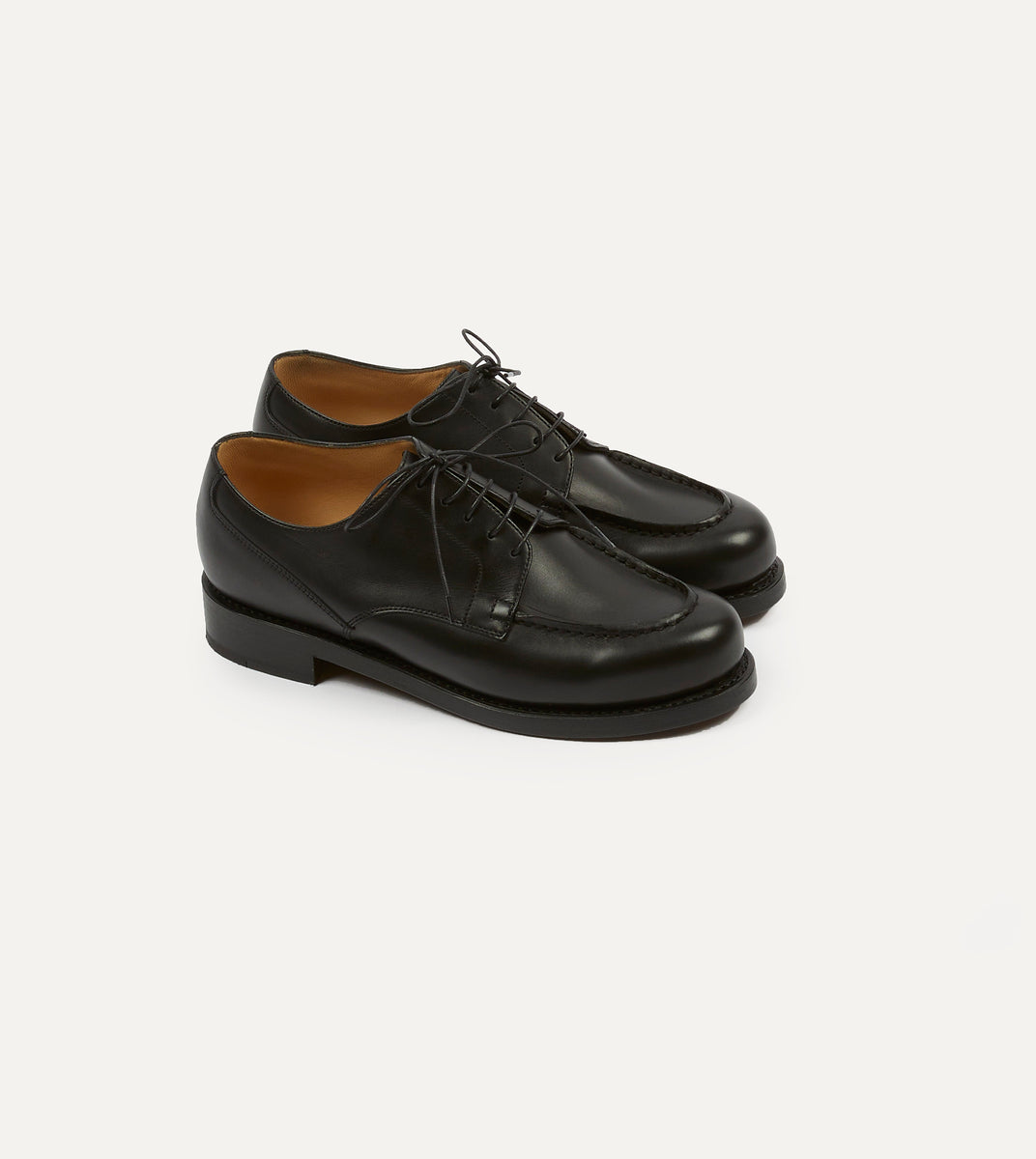 Paraboot Chambord Black Calf Leather Derby Shoe