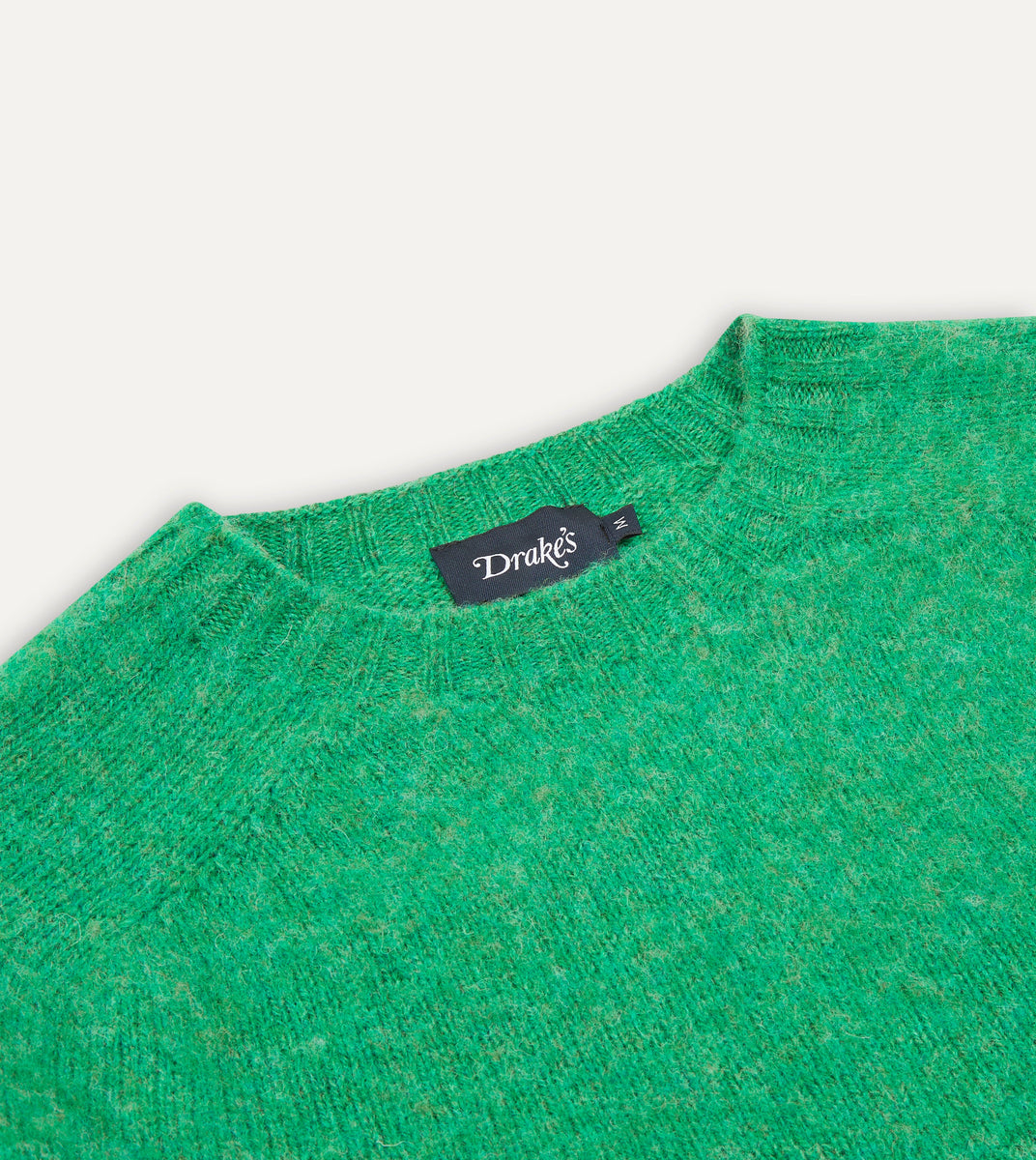 Shetland Striped Crew Neck Jumper - Orange/Green