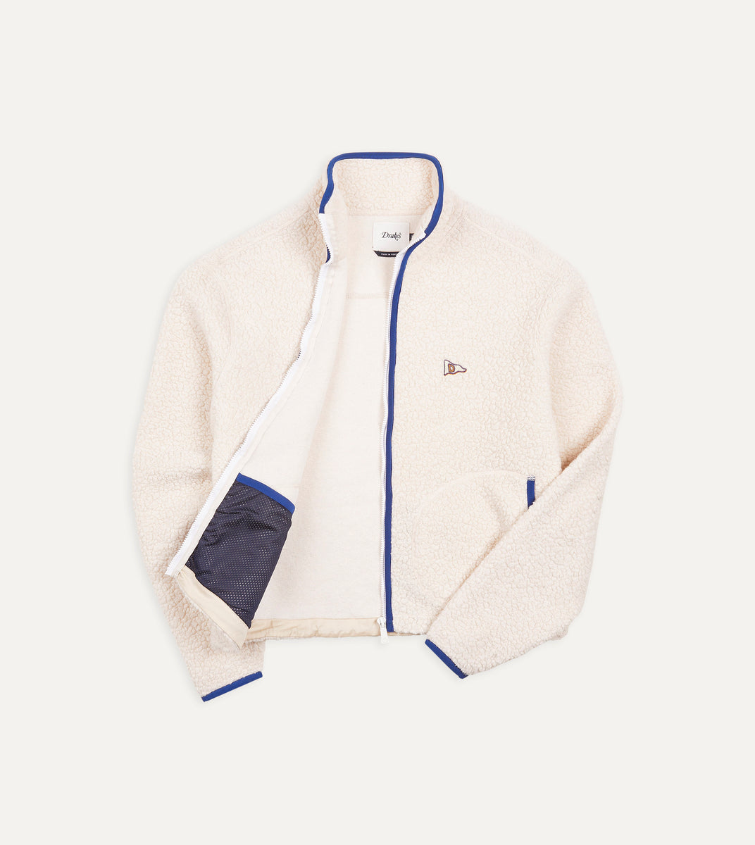 Drake's Coats & Jackets | Green Boucle Wool Zip Fleece Jacket - Mens •  Haasparihaas