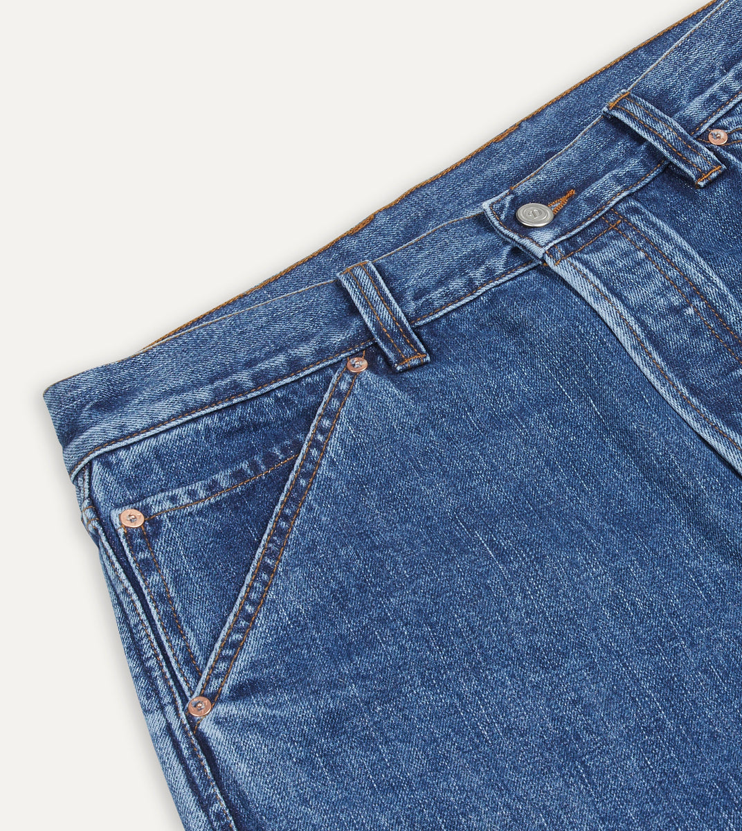 Five-Pocket Jeans 14.2oz Drakes Japanese – Denim Wash US Selvedge Bleach