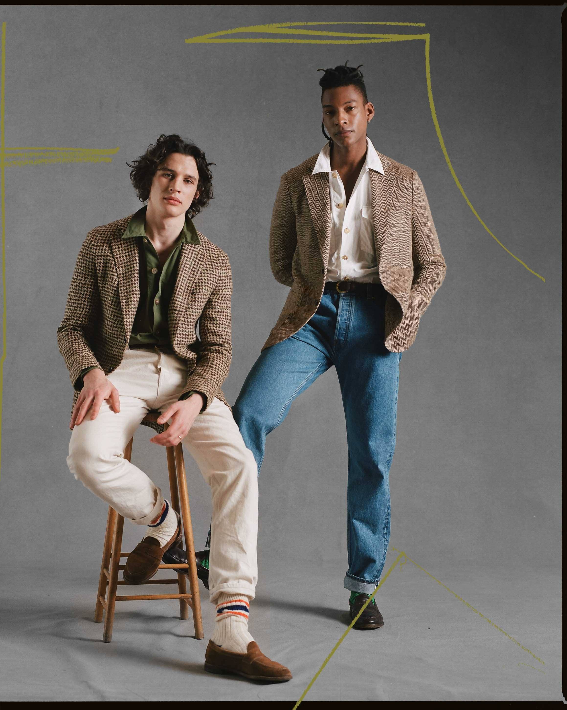 【おんぷ】tweed over jacket Tweed-Cropped-